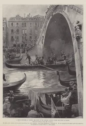 Ein königlicher Entdecker in Venedig, der Herzog von den Abruzzen unter der Ponte di Rialto